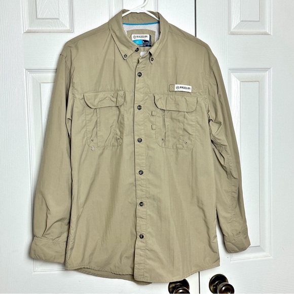 Magellan Outdoors Other - Magellan Fish Gear Laguna Madre Relaxed Fit Long Sleeve Button Up Shirt Sz S